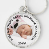 Eerste Moederdag als aangepast jaar grootmoeder en Sleutelhanger (Voorkant)