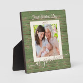 Eerste Moederdag als Grandma Custom Photo Cadeau Fotoplaat (Voorkant)