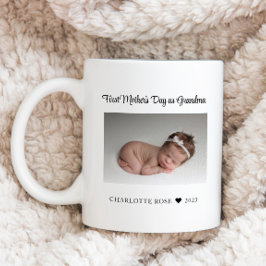 Eerste Moederdag als Grandma New Baby Foto Koffiemok
