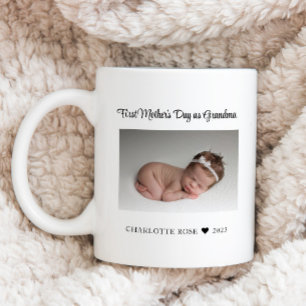 Eerste Moederdag als Grandma New Baby Foto Koffiemok