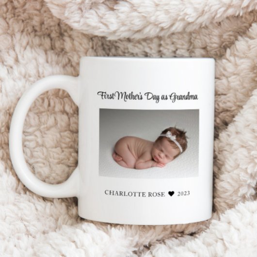 Eerste Moederdag als Grandma New Baby Foto Koffiemok