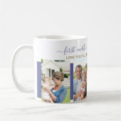 Eerste Moederdag als Grootma 4 Foto Iris Blue Koffiemok (Links)