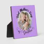 Eerste Moederdag als oma Foto Fotoplaat (Voorkant)