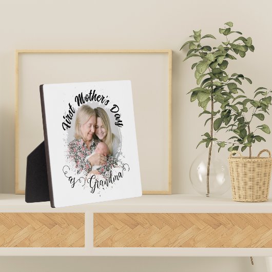 Eerste Moederdag als oma Foto Fotoplaat