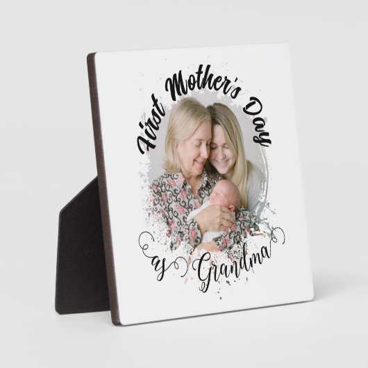 Eerste Moederdag als oma Foto Fotoplaat (Voorkant)