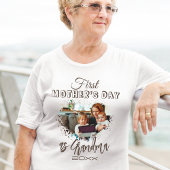 Eerste Moederdag als oma Hart foto T-shirt