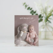Eerste Moederdag Baby Foto vakantie Kaart (Staand voorkant)
