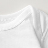 Eerste Moederdag Baby Girl Heart Gold Glitter Romper (Detail - nek (in wit))
