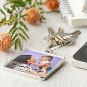 Eerste Moederdag Baby & Mama Foto Sleutelhanger (Zijkant)