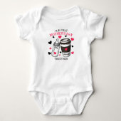 Eerste Moederdag Babyfles en Koffiekop Romper (Voorkant)