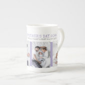 Eerste Moederdag Beste mam 4 fotocollage Porselein Kop (Voorkant rechts)