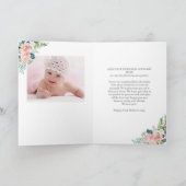 Eerste Moederdag BESTE MOM OOIT 9 Foto's Bloemen Kaart (Binnen)