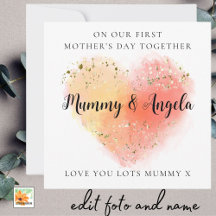 Eerste Moederdag Beste Vrienden Goud sinaasappel h