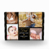 Eerste Moederdag Black en Gold 4 foto-inklage Fotoblokken (Voorkant)