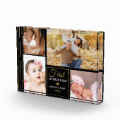 Eerste Moederdag Black en Gold 4 foto-inklage Fotoblokken (Rechts)