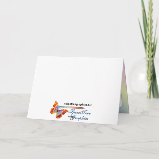 Eerste Moederdag Bluebird Kaart (Achterkant)