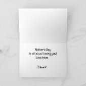 Eerste Moederdag cadeau kaart met eigen foto (Binnen)