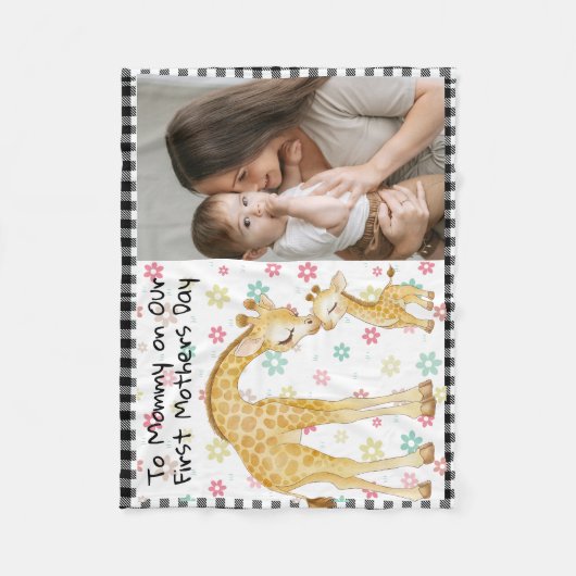 Eerste Moederdag Cadeau van Baby Fleece Deken (Voorkant)