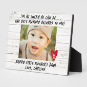 Eerste Moederdag cadeau voor mama Kinder foto plaq Fotoplaat (Zijkant)