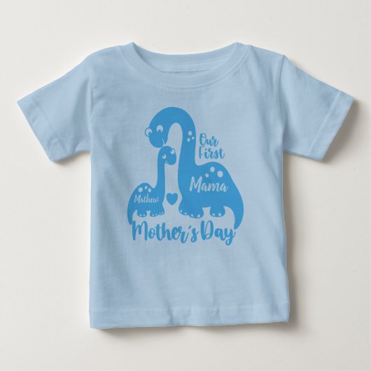 Eerste Moederdag, Cute Dinosaur Baby & Mama (Voorkant)