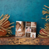 Eerste Moederdag Dark Wood 4 fotocollage Fotoplaat (Zijkant)