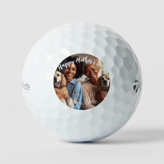 Eerste Moederdag Dog Granny | Aangepaste golfballe Golfballen (Voorkant)