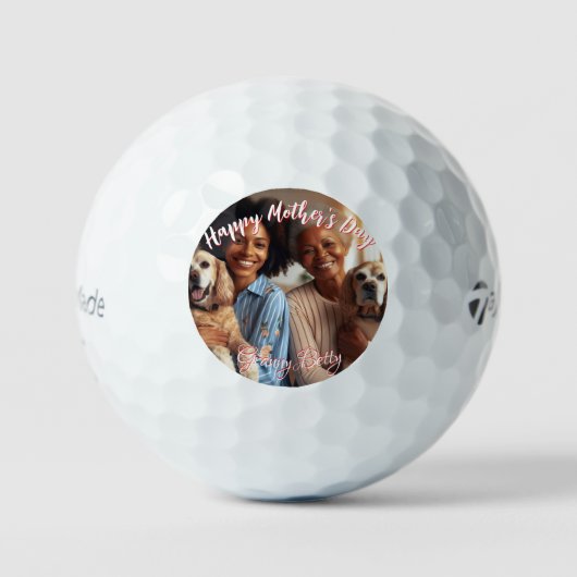 Eerste Moederdag Dog Granny | Aangepaste golfballe Golfballen (Voorkant)