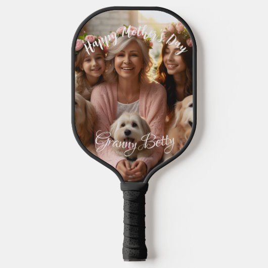 Eerste Moederdag Dog Granny | Aangepaste golfballe Pickleball Paddle (Voorkant)