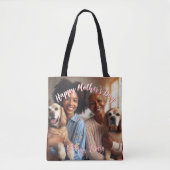 Eerste Moederdag Dog Granny | Aangepaste golfballe Tote Bag (Voorkant)