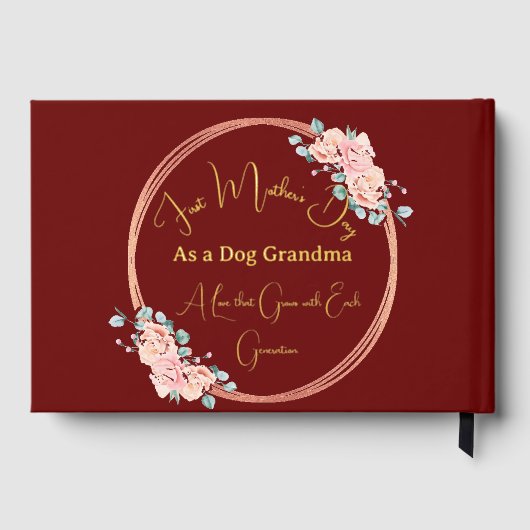 Eerste Moederdag Dog Grootmoeder | Aangepaste foto Gastenboek (Achterkant)