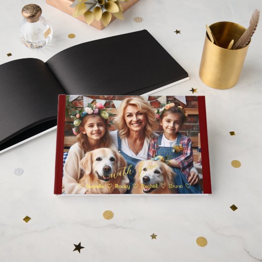 Eerste Moederdag Dog Grootmoeder | Aangepaste foto Gastenboek (Voorkant open)