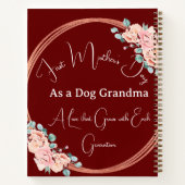 Eerste Moederdag Dog Grootmoeder | Aangepaste foto Notitieboek (Achterkant)