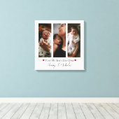 Eerste Moederdag drie fotocollage Canvas Afdruk (Insitu (Houten vloer))