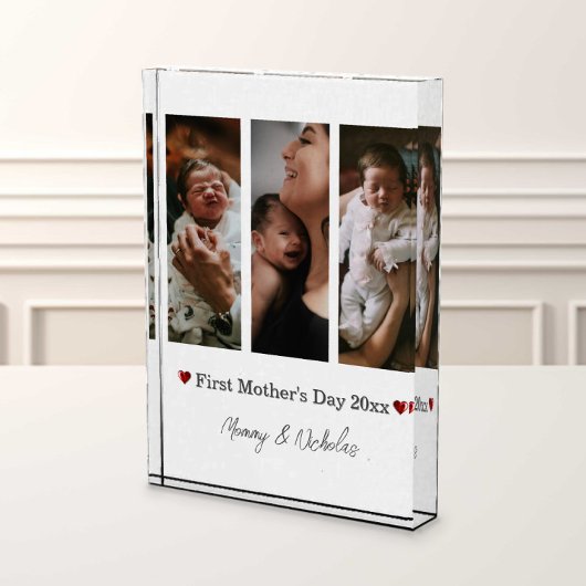 Eerste Moederdag drie fotocollage Fotoblokken