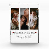 Eerste Moederdag drie fotocollage Fotoblokken (Voorkant)