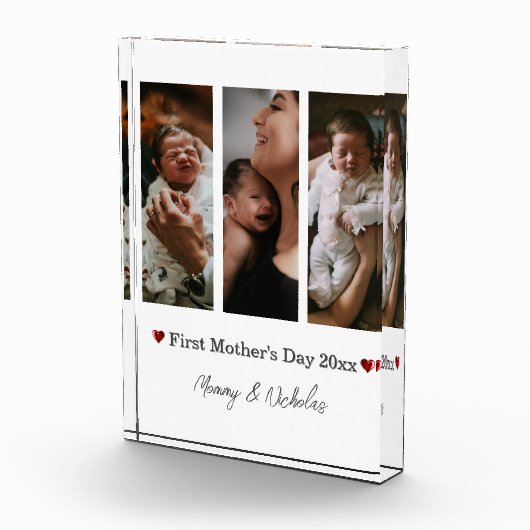 Eerste Moederdag drie fotocollage Fotoblokken (Rechts)