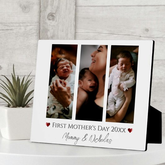 Eerste Moederdag drie fotocollage Fotoplaat