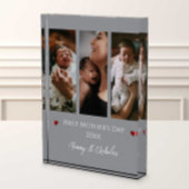 Eerste Moederdag drie fotocollage | Gray Fotoblokken