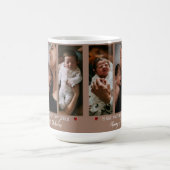 Eerste Moederdag Drie Fotocollage Mocha Brown Koffiemok (Center)