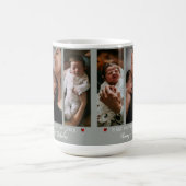 Eerste Moederdag Drie Fotocollage Sage Green Koffiemok (Center)