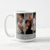 Eerste Moederdag Drie Fotocollage Sage Green Koffiemok (Links)