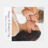 Eerste Moederdag Foto cadeau Fleece Deken (Voorkant (Horizontaal))