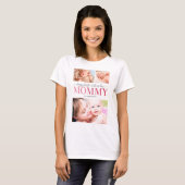 Eerste Moederdag Foto-collage T-Shirt (Voorkant volledig)