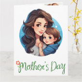 Eerste Moederdag Foto Collage Zoete Woorden Kaart (Gele Bloem)