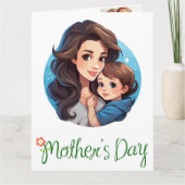 Eerste Moederdag Foto Collage Zoete Woorden Kaart (Voorkant)