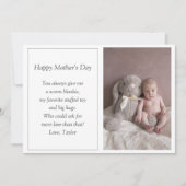 Eerste Moederdag Foto Holiday Kaart (Voorkant)