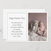 Eerste Moederdag Foto Holiday Kaart (Voorkant / Achterkant)