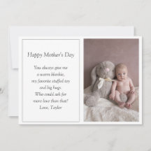 Eerste Moederdag Foto Holiday Kaart