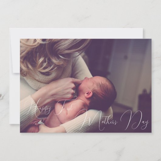 Eerste Moederdag Foto Keepsake Mama Gift Kaart (Voorkant)