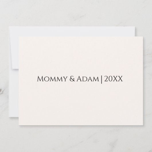 Eerste Moederdag Foto Keepsake Mama Gift Kaart (Achterkant)